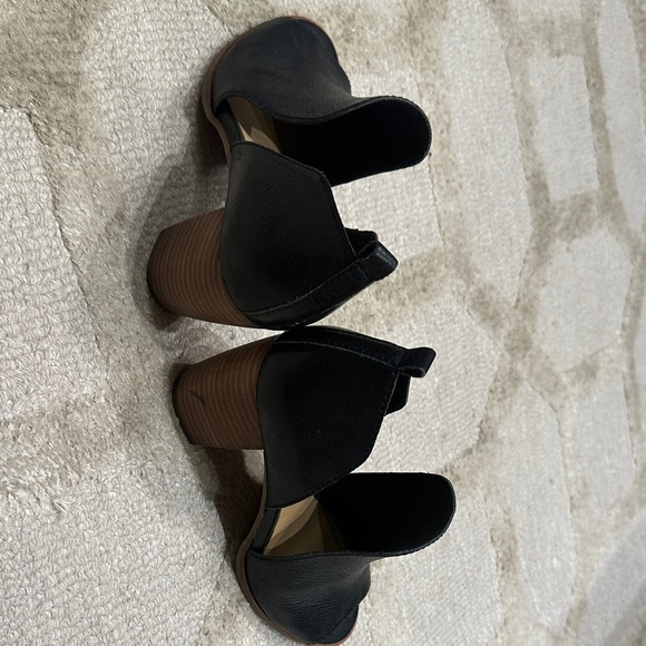 Lucky Brand Black Peep-Toe Mules - Picture 3 of 5